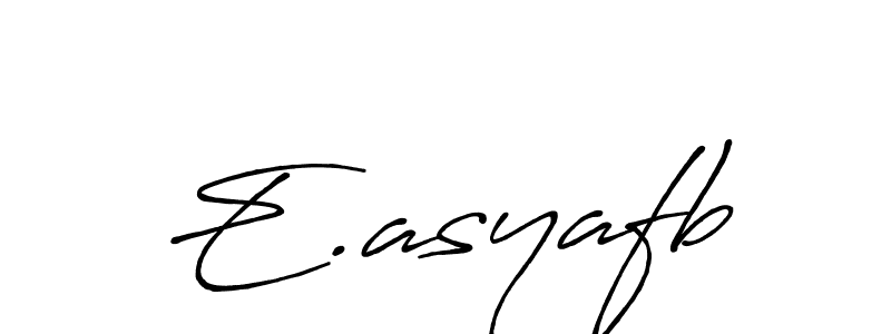 E.asyafb stylish signature style. Best Handwritten Sign (Antro_Vectra_Bolder) for my name. Handwritten Signature Collection Ideas for my name E.asyafb. E.asyafb signature style 7 images and pictures png