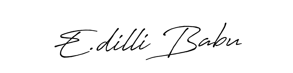 The best way (Antro_Vectra_Bolder) to make a short signature is to pick only two or three words in your name. The name E.dilli Babu include a total of six letters. For converting this name. E.dilli Babu signature style 7 images and pictures png