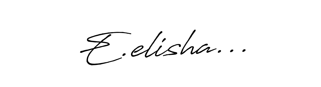 The best way (Antro_Vectra_Bolder) to make a short signature is to pick only two or three words in your name. The name E.elisha... include a total of six letters. For converting this name. E.elisha... signature style 7 images and pictures png