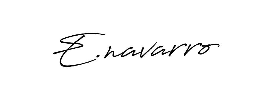 Create a beautiful signature design for name E.navarro. With this signature (Antro_Vectra_Bolder) fonts, you can make a handwritten signature for free. E.navarro signature style 7 images and pictures png