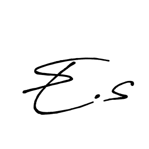 Best and Professional Signature Style for E.s. Antro_Vectra_Bolder Best Signature Style Collection. E.s signature style 7 images and pictures png