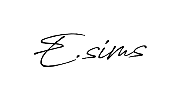 E.sims stylish signature style. Best Handwritten Sign (Antro_Vectra_Bolder) for my name. Handwritten Signature Collection Ideas for my name E.sims. E.sims signature style 7 images and pictures png