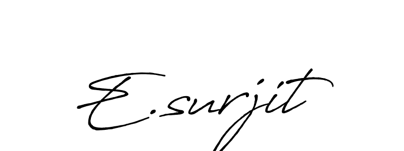 Make a beautiful signature design for name E.surjit. Use this online signature maker to create a handwritten signature for free. E.surjit signature style 7 images and pictures png