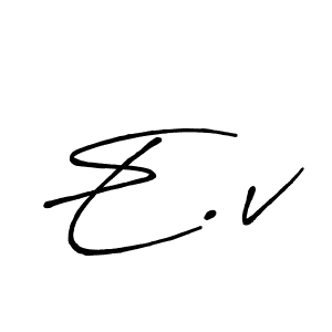 How to Draw E.v signature style? Antro_Vectra_Bolder is a latest design signature styles for name E.v. E.v signature style 7 images and pictures png