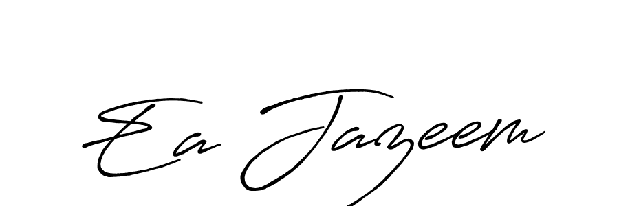 if you are searching for the best signature style for your name Ea Jazeem. so please give up your signature search. here we have designed multiple signature styles  using Antro_Vectra_Bolder. Ea Jazeem signature style 7 images and pictures png