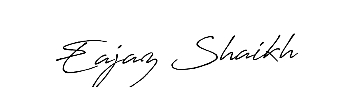 Also You can easily find your signature by using the search form. We will create Eajaz Shaikh name handwritten signature images for you free of cost using Antro_Vectra_Bolder sign style. Eajaz Shaikh signature style 7 images and pictures png
