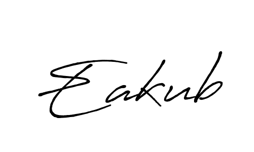 Make a beautiful signature design for name Eakub. With this signature (Antro_Vectra_Bolder) style, you can create a handwritten signature for free. Eakub signature style 7 images and pictures png