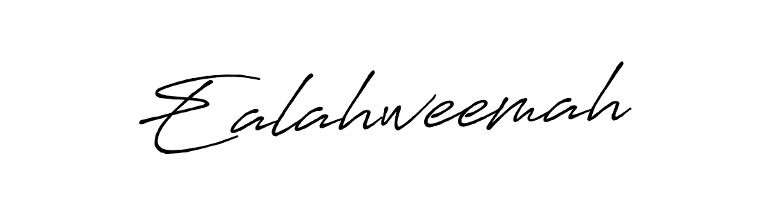 Use a signature maker to create a handwritten signature online. With this signature software, you can design (Antro_Vectra_Bolder) your own signature for name Ealahweemah. Ealahweemah signature style 7 images and pictures png