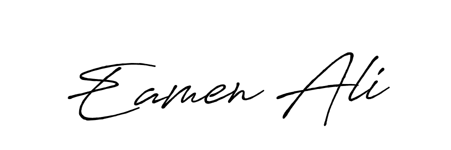 Create a beautiful signature design for name Eamen Ali. With this signature (Antro_Vectra_Bolder) fonts, you can make a handwritten signature for free. Eamen Ali signature style 7 images and pictures png