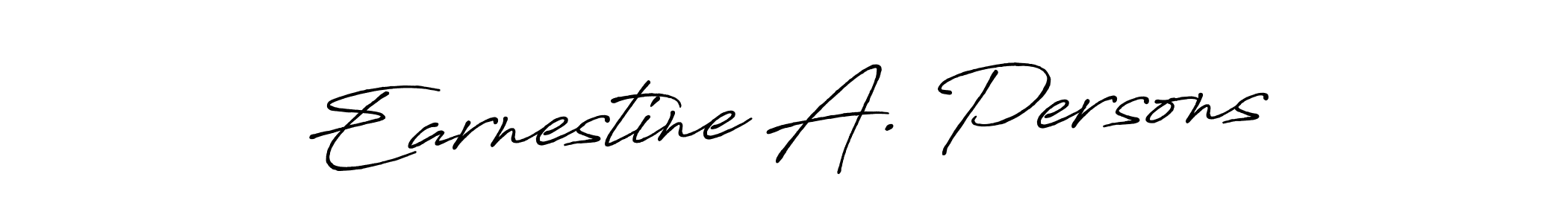 Make a beautiful signature design for name Earnestine A. Persons. With this signature (Antro_Vectra_Bolder) style, you can create a handwritten signature for free. Earnestine A. Persons signature style 7 images and pictures png