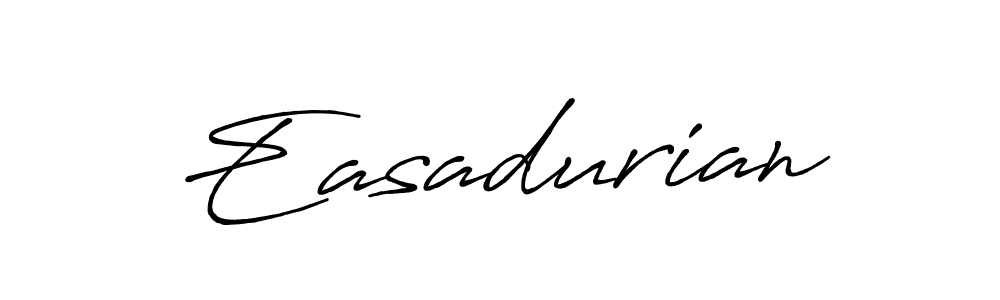 Use a signature maker to create a handwritten signature online. With this signature software, you can design (Antro_Vectra_Bolder) your own signature for name Easadurian. Easadurian signature style 7 images and pictures png