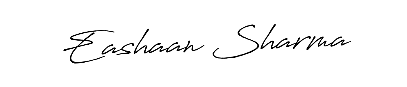 Make a beautiful signature design for name Eashaan Sharma. With this signature (Antro_Vectra_Bolder) style, you can create a handwritten signature for free. Eashaan Sharma signature style 7 images and pictures png