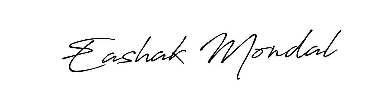 Eashak Mondal stylish signature style. Best Handwritten Sign (Antro_Vectra_Bolder) for my name. Handwritten Signature Collection Ideas for my name Eashak Mondal. Eashak Mondal signature style 7 images and pictures png