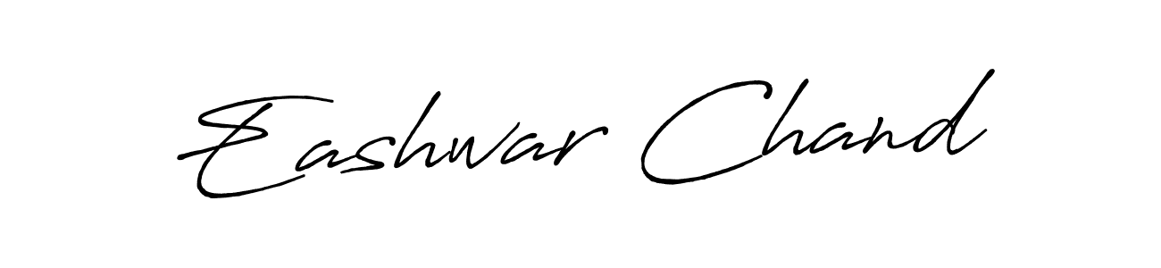 How to make Eashwar Chand name signature. Use Antro_Vectra_Bolder style for creating short signs online. This is the latest handwritten sign. Eashwar Chand signature style 7 images and pictures png