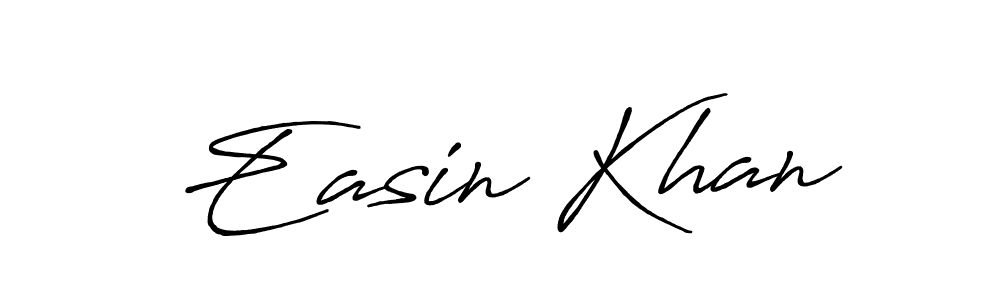 Create a beautiful signature design for name Easin Khan. With this signature (Antro_Vectra_Bolder) fonts, you can make a handwritten signature for free. Easin Khan signature style 7 images and pictures png
