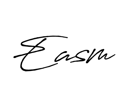 This is the best signature style for the Easm name. Also you like these signature font (Antro_Vectra_Bolder). Mix name signature. Easm signature style 7 images and pictures png