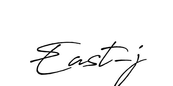 Use a signature maker to create a handwritten signature online. With this signature software, you can design (Antro_Vectra_Bolder) your own signature for name East-j. East-j signature style 7 images and pictures png