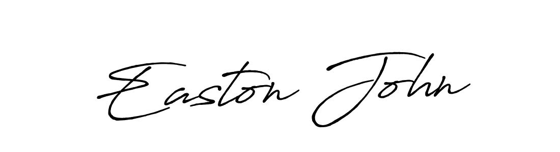 How to make Easton John name signature. Use Antro_Vectra_Bolder style for creating short signs online. This is the latest handwritten sign. Easton John signature style 7 images and pictures png
