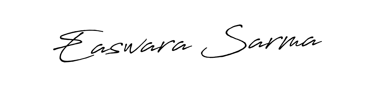 Use a signature maker to create a handwritten signature online. With this signature software, you can design (Antro_Vectra_Bolder) your own signature for name Easwara Sarma. Easwara Sarma signature style 7 images and pictures png