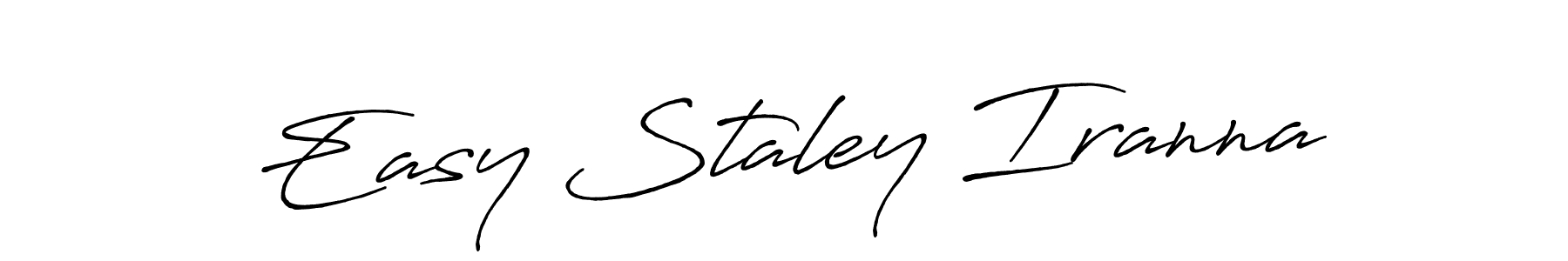 Make a beautiful signature design for name Easy Staley Iranna. Use this online signature maker to create a handwritten signature for free. Easy Staley Iranna signature style 7 images and pictures png
