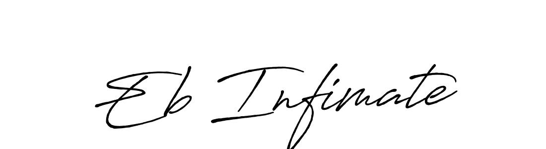 Create a beautiful signature design for name Eb Infimate. With this signature (Antro_Vectra_Bolder) fonts, you can make a handwritten signature for free. Eb Infimate signature style 7 images and pictures png