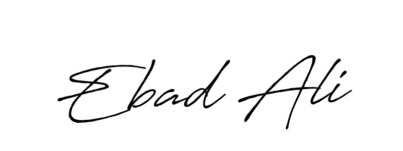 How to make Ebad Ali signature? Antro_Vectra_Bolder is a professional autograph style. Create handwritten signature for Ebad Ali name. Ebad Ali signature style 7 images and pictures png