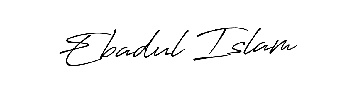 Also we have Ebadul Islam name is the best signature style. Create professional handwritten signature collection using Antro_Vectra_Bolder autograph style. Ebadul Islam signature style 7 images and pictures png