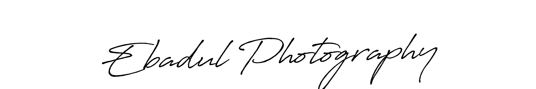 Design your own signature with our free online signature maker. With this signature software, you can create a handwritten (Antro_Vectra_Bolder) signature for name Ebadul Photography. Ebadul Photography signature style 7 images and pictures png