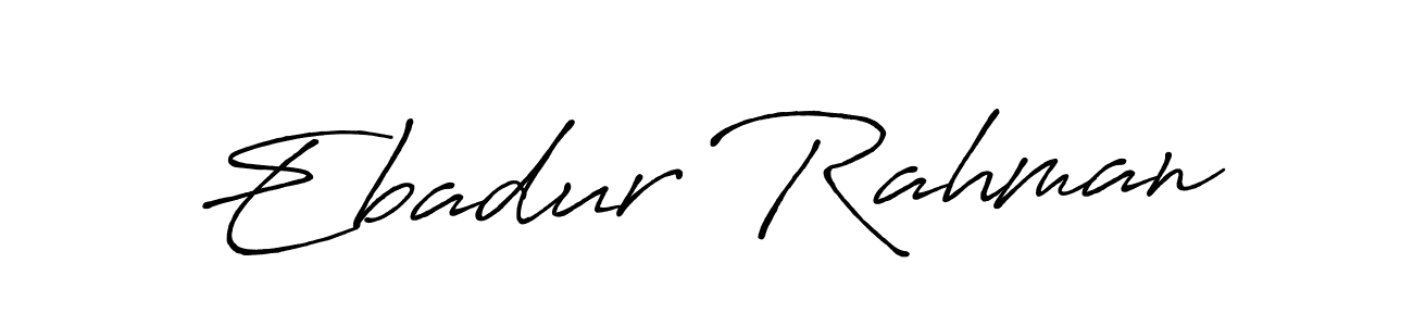 Ebadur Rahman stylish signature style. Best Handwritten Sign (Antro_Vectra_Bolder) for my name. Handwritten Signature Collection Ideas for my name Ebadur Rahman. Ebadur Rahman signature style 7 images and pictures png