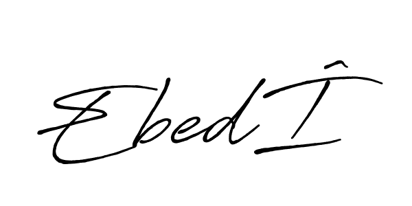 if you are searching for the best signature style for your name EbedÎ. so please give up your signature search. here we have designed multiple signature styles  using Antro_Vectra_Bolder. EbedÎ signature style 7 images and pictures png