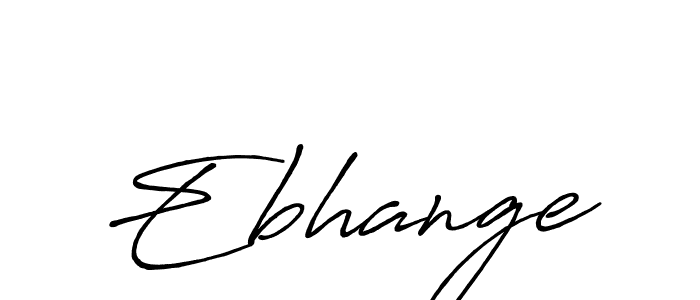 Use a signature maker to create a handwritten signature online. With this signature software, you can design (Antro_Vectra_Bolder) your own signature for name Ebhange. Ebhange signature style 7 images and pictures png