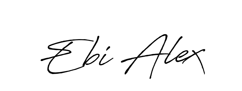 Similarly Antro_Vectra_Bolder is the best handwritten signature design. Signature creator online .You can use it as an online autograph creator for name Ebi Alex. Ebi Alex signature style 7 images and pictures png