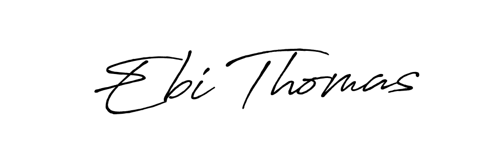 Make a beautiful signature design for name Ebi Thomas. With this signature (Antro_Vectra_Bolder) style, you can create a handwritten signature for free. Ebi Thomas signature style 7 images and pictures png