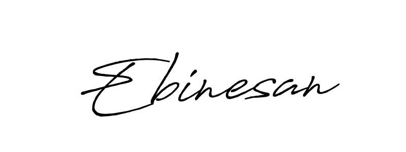 It looks lik you need a new signature style for name Ebinesan. Design unique handwritten (Antro_Vectra_Bolder) signature with our free signature maker in just a few clicks. Ebinesan signature style 7 images and pictures png