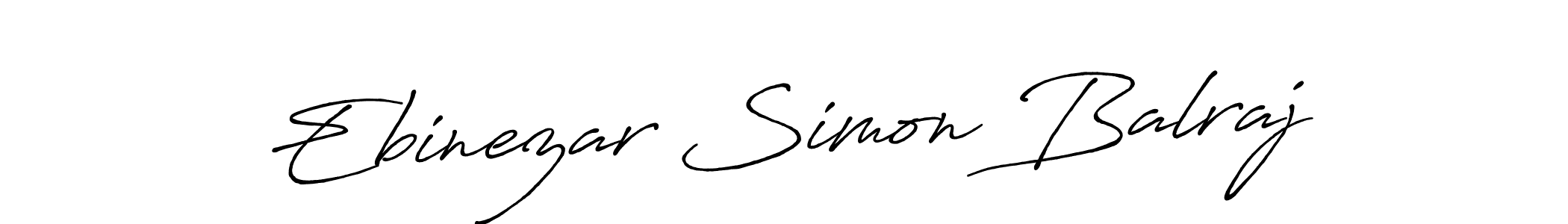 Make a beautiful signature design for name Ebinezar Simon Balraj. With this signature (Antro_Vectra_Bolder) style, you can create a handwritten signature for free. Ebinezar Simon Balraj signature style 7 images and pictures png