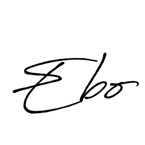 Make a beautiful signature design for name Ebo. With this signature (Antro_Vectra_Bolder) style, you can create a handwritten signature for free. Ebo signature style 7 images and pictures png