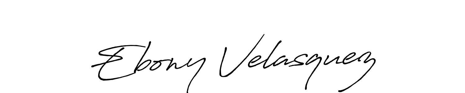 Antro_Vectra_Bolder is a professional signature style that is perfect for those who want to add a touch of class to their signature. It is also a great choice for those who want to make their signature more unique. Get Ebony Velasquez name to fancy signature for free. Ebony Velasquez signature style 7 images and pictures png