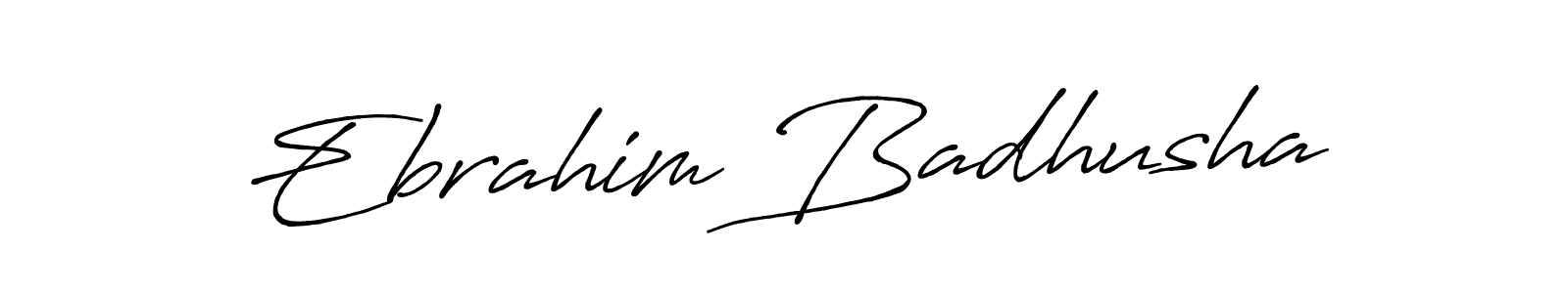 Also we have Ebrahim Badhusha name is the best signature style. Create professional handwritten signature collection using Antro_Vectra_Bolder autograph style. Ebrahim Badhusha signature style 7 images and pictures png