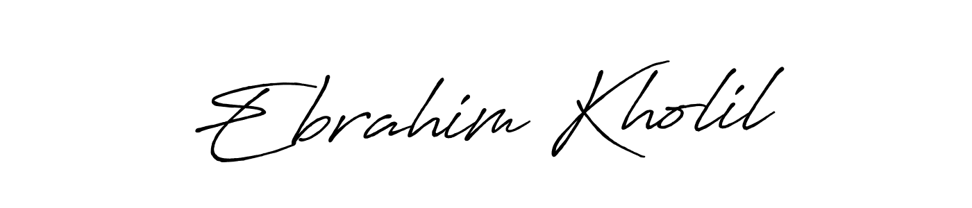 Make a beautiful signature design for name Ebrahim Kholil. With this signature (Antro_Vectra_Bolder) style, you can create a handwritten signature for free. Ebrahim Kholil signature style 7 images and pictures png