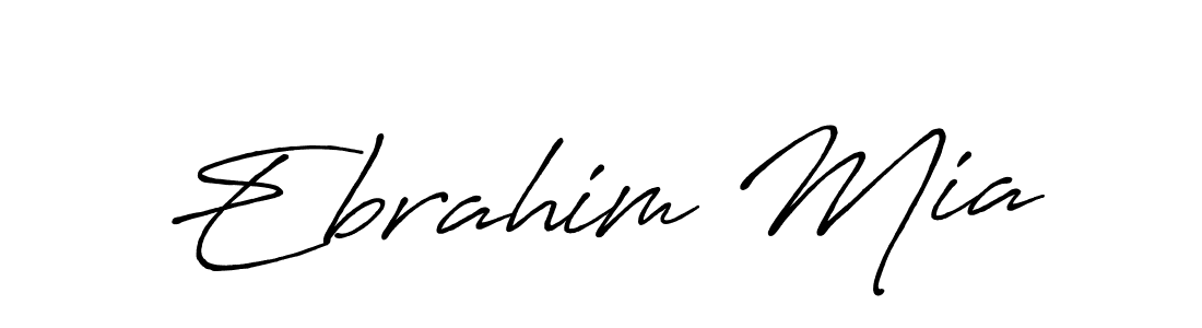 if you are searching for the best signature style for your name Ebrahim Mia. so please give up your signature search. here we have designed multiple signature styles  using Antro_Vectra_Bolder. Ebrahim Mia signature style 7 images and pictures png