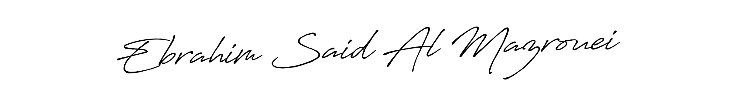 Use a signature maker to create a handwritten signature online. With this signature software, you can design (Antro_Vectra_Bolder) your own signature for name Ebrahim Said Al Mazrouei. Ebrahim Said Al Mazrouei signature style 7 images and pictures png