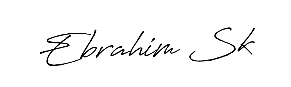 Create a beautiful signature design for name Ebrahim Sk. With this signature (Antro_Vectra_Bolder) fonts, you can make a handwritten signature for free. Ebrahim Sk signature style 7 images and pictures png