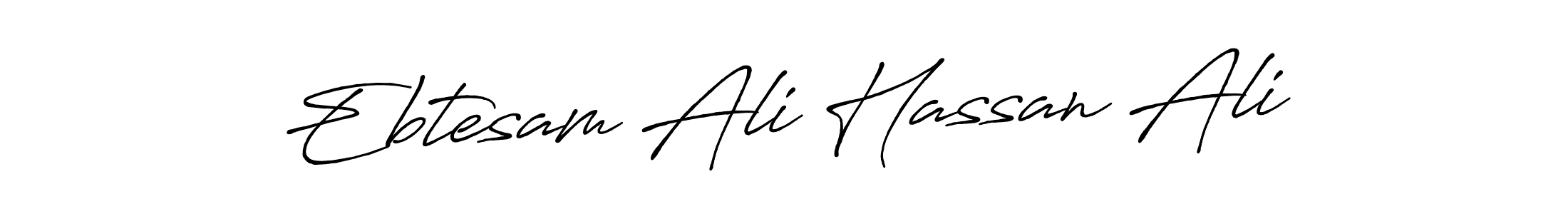 Make a beautiful signature design for name Ebtesam Ali Hassan Ali. With this signature (Antro_Vectra_Bolder) style, you can create a handwritten signature for free. Ebtesam Ali Hassan Ali signature style 7 images and pictures png