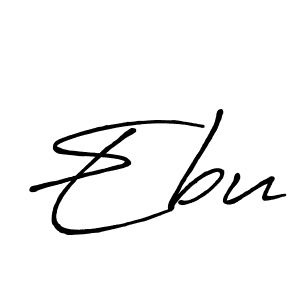 Use a signature maker to create a handwritten signature online. With this signature software, you can design (Antro_Vectra_Bolder) your own signature for name Ebu. Ebu signature style 7 images and pictures png