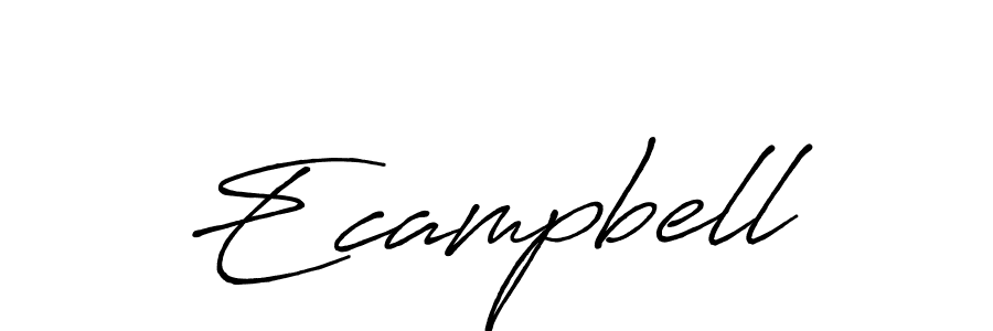 Make a beautiful signature design for name Ecampbell. With this signature (Antro_Vectra_Bolder) style, you can create a handwritten signature for free. Ecampbell signature style 7 images and pictures png