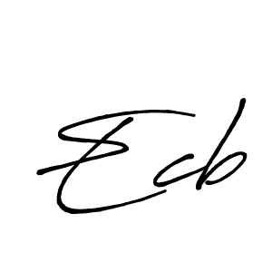 Also we have Ecb name is the best signature style. Create professional handwritten signature collection using Antro_Vectra_Bolder autograph style. Ecb signature style 7 images and pictures png