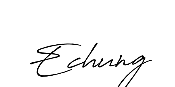 You should practise on your own different ways (Antro_Vectra_Bolder) to write your name (Echung) in signature. don't let someone else do it for you. Echung signature style 7 images and pictures png