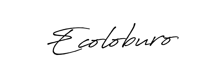 How to make Ecoloburo name signature. Use Antro_Vectra_Bolder style for creating short signs online. This is the latest handwritten sign. Ecoloburo signature style 7 images and pictures png