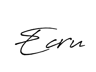 Also we have Ecru name is the best signature style. Create professional handwritten signature collection using Antro_Vectra_Bolder autograph style. Ecru signature style 7 images and pictures png