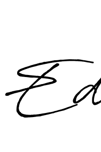 Make a beautiful signature design for name Ed. With this signature (Antro_Vectra_Bolder) style, you can create a handwritten signature for free. Ed signature style 7 images and pictures png